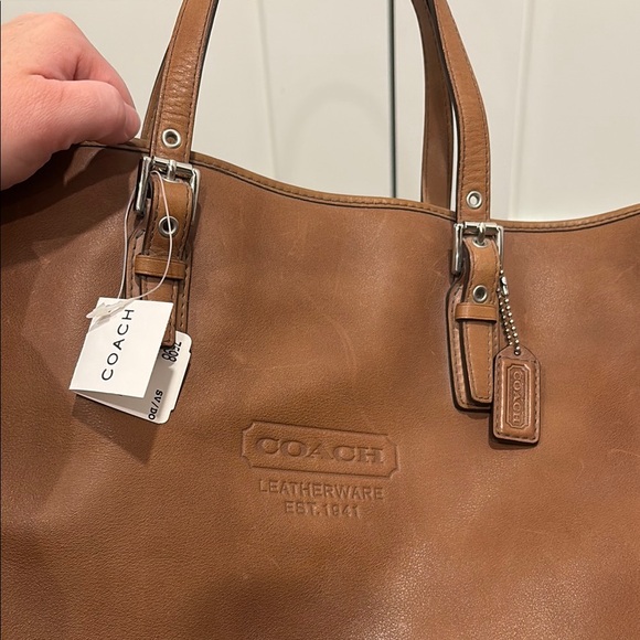 Rare Vintage Coach Large Gallery Tote Bag 7598 - Picture 5 of 10